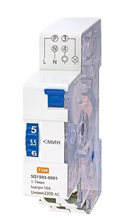 TDM ELECTRIC SQ1503-0001 Таймер лестничный на din-рейку ТЛ-1мин/7мин-16А-DIN TDM